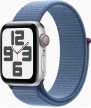 Apple Watch SE 2022 (GPS + cellular) 40mm silver with Sports Loop winterblau 