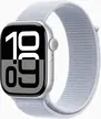 Apple Watch Series 10 (GPS) 46mm aluminium silver with Sports Loop blue cloud