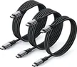 Rocoren USB-C to USB-C cable 100W 2m/2m/1m black, 3-pack