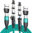 VAFOTON 100W USB-C magnet 6in1 charging cable 1.0m/1.8m, 2-pack