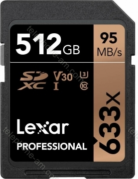 Lexar Professional 633x R95/W45 SDXC 512GB, UHS-I U3, Class 10