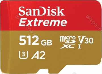 SanDisk Extreme R190/W130 microSDXC 512GB, UHS-I U3, A2, Class 10