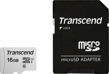 Transcend 300S R95 microSDHC 16GB Kit, UHS-I U1, Class 10