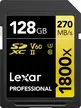 Lexar Professional 1800x Gold Series R280/W210 SDXC 128GB, UHS-II U3, Class 10