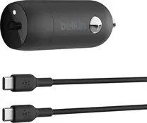 Belkin BoostCharge 30W USB-C автомобильное зарядное устройство with USB-C/USB-C cable black