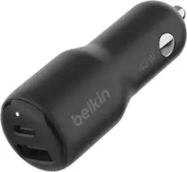 Belkin BoostCharge автомобильное зарядное устройство with two connectors (42W) black