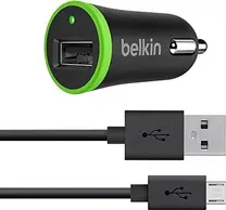 Belkin car-universal charger USB 2.4A with micro USB Cable black